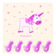 Pin the Tail on the Unicorn Party Game