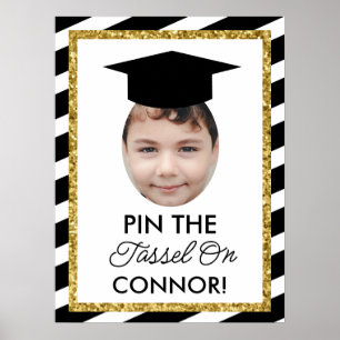 Pin the Tassel on the Grad Photo Game Poster