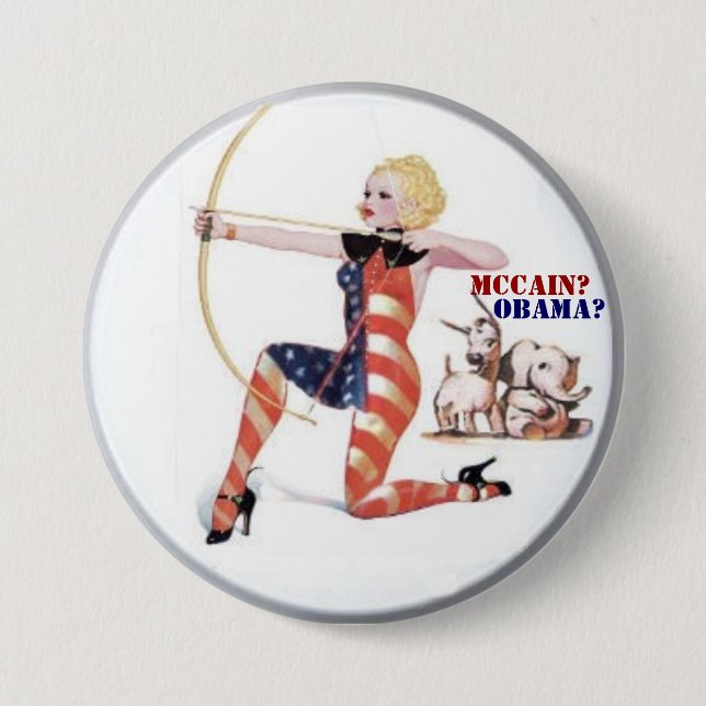 Pin-up Archer Button (Front)