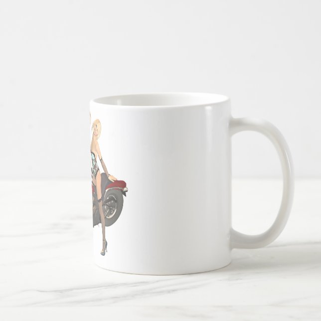 Pin-up biker girls coffee mug (Right)