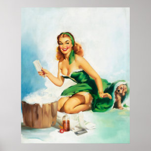 Pin-up Cleaning Fun Time Poster