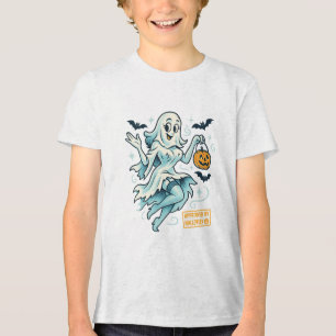 Pin-Up Ghost Girl – Spooky Cute Halloween Tri-Blend Shirt
