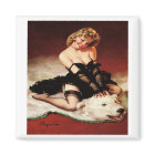 Pin Up Girl Art Postcard
