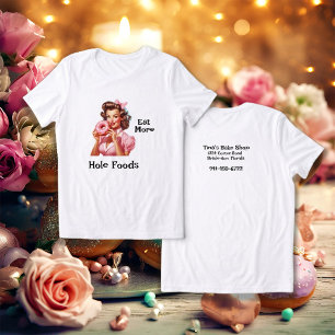 Pin-Up Girl Baker Themed Doughnut Tri-Blend Shirt
