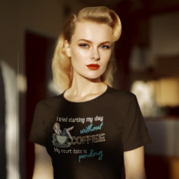 Pin-up Girl Coffee Addict Tri-Blend Shirt