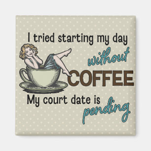 Pin-up Girl Coffee Magnet