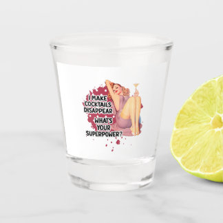 Pin-up Girl Drinking Retro Housewife Humour Shot Glass