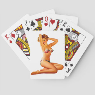Pin Up Girl Playing Cards