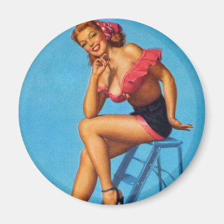 Pin Up Girl Refrigerator Magnet