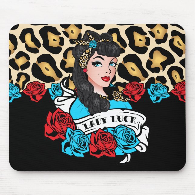 Pin-up Girl, Rock-A-Billy Mouse Mat (Front)