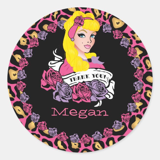 Pin-up Girl, Rock-a-Billy, Thank you Stickers (Front)