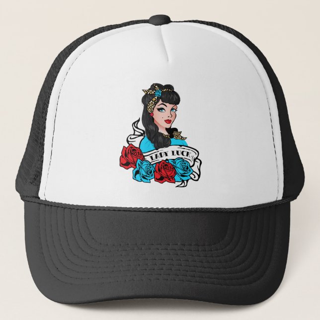 Pin-up Girl, Rock-A-Billy Trucker Hat (Front)