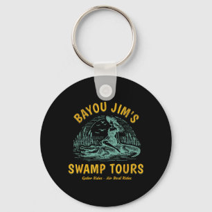 Pin-Up Girl Swamp Tours Alligator Bayou Marsh Key Ring