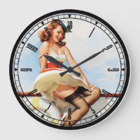 Pin-Up Girl Wall Clock