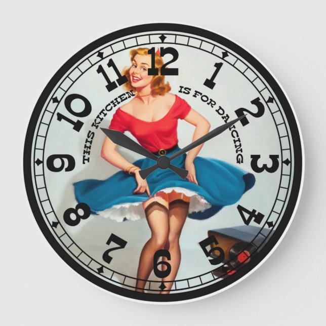 Pin-Up Girl Wall Clock (Front)
