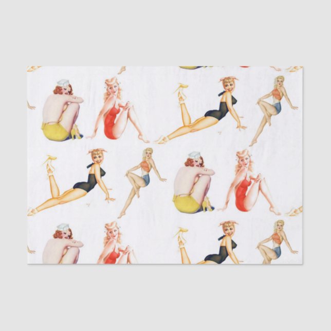 Pin Up Girls 4 Beauties  Tissue Paper (Front)