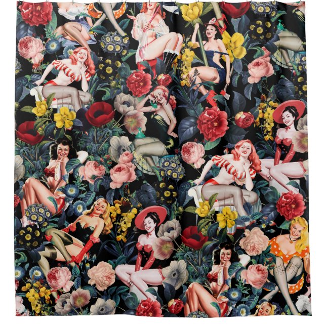 Pin-up III Shower Curtain (Front)