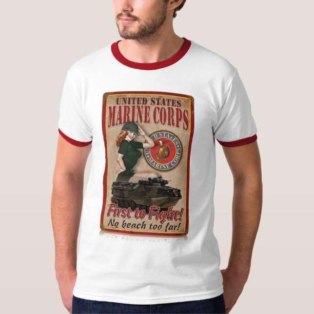Pin Up Marine Corps Shirt (Front)