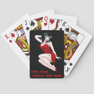 Pin-Up Playing Cards Lady Luck Personalised Cards