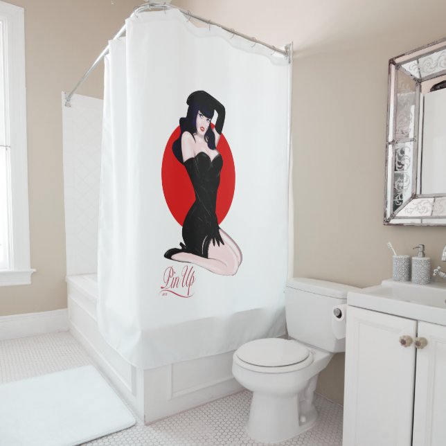 Pin up shower curtain (In Situ)