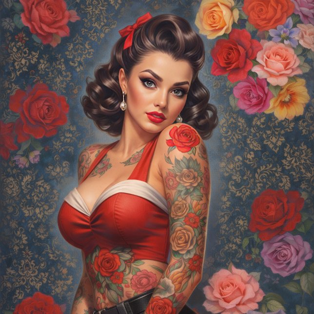 Pin-up Tattoo beauty decoupage paper (Creator Uploaded)