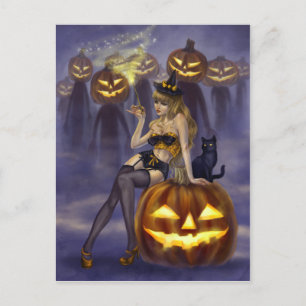 Pin-Up Witches - I Put A Spell On You Postcard