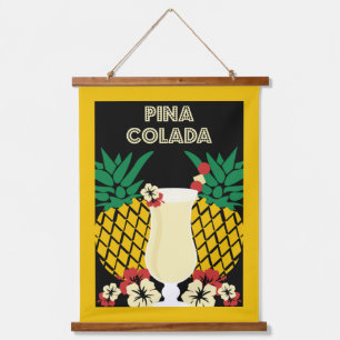 Piña Colada Cocktail Drink   Hanging Tapestry