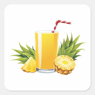 Pina Colada cocktail Square Sticker
