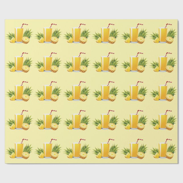 Pina Colada cocktail Wrapping Paper (Flat)