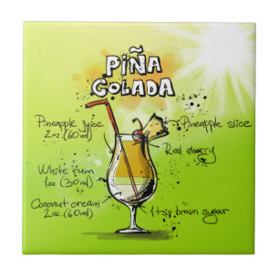 Pina Colada Cocktails Recipe Tile