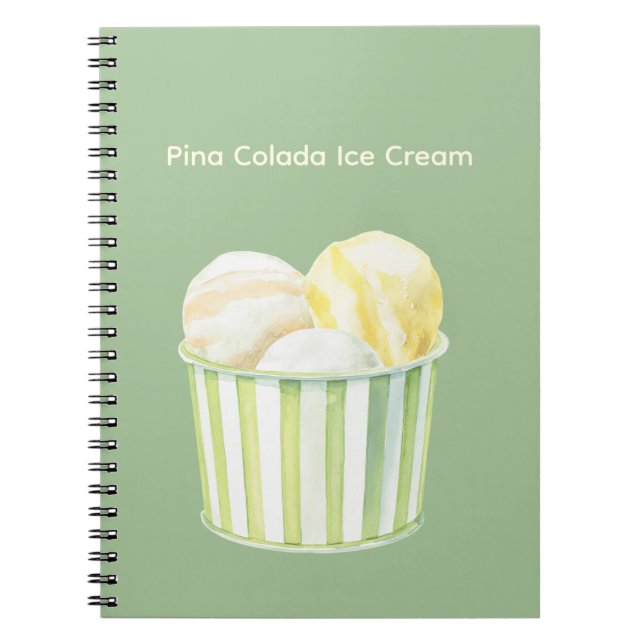 Pina Colada Ice Cream Notebook (Front)