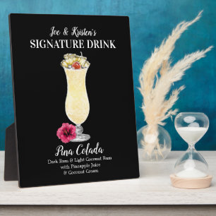 Pina Colada • PERSONALIZE this Signature Drink Pla Plaque