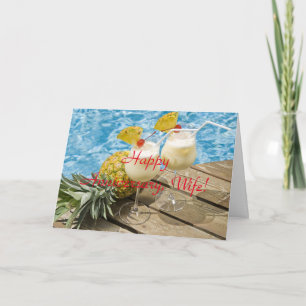 piña colada pineapple anniversary card