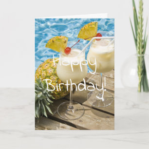piña colada pineapple birthday card