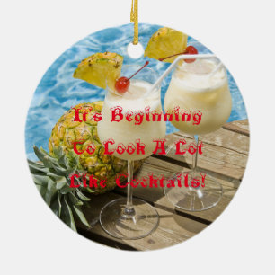 piña colada pineapple ceramic tree decoration