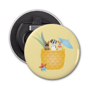Pina Colada Pineapple Dogs Bottle Opener