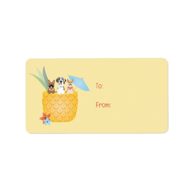 Pina Colada Pineapple Dogs Label (Front)