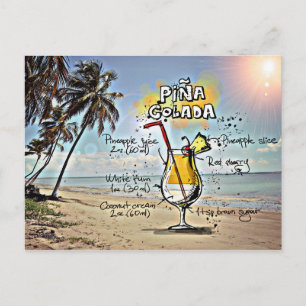 Pina Colada Postcard