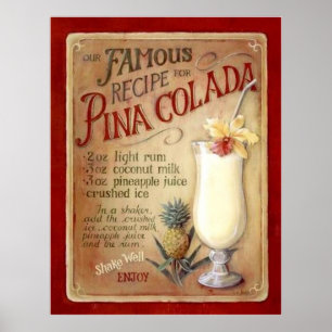 Pina colada recipe poster