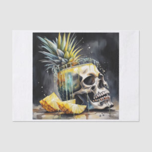 Pina Colada Skull Decoupage Paper