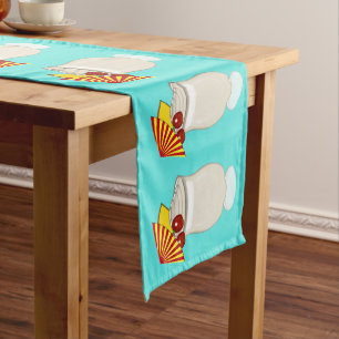 Piña Colada Umbrella Drinks Short Table Runner