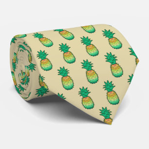 Pina Colata Hawaiian Pineapple Two-Sided Printed Tie