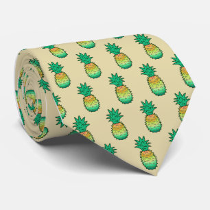 Pina Colata Pineapple Khaki Single-sided Tie