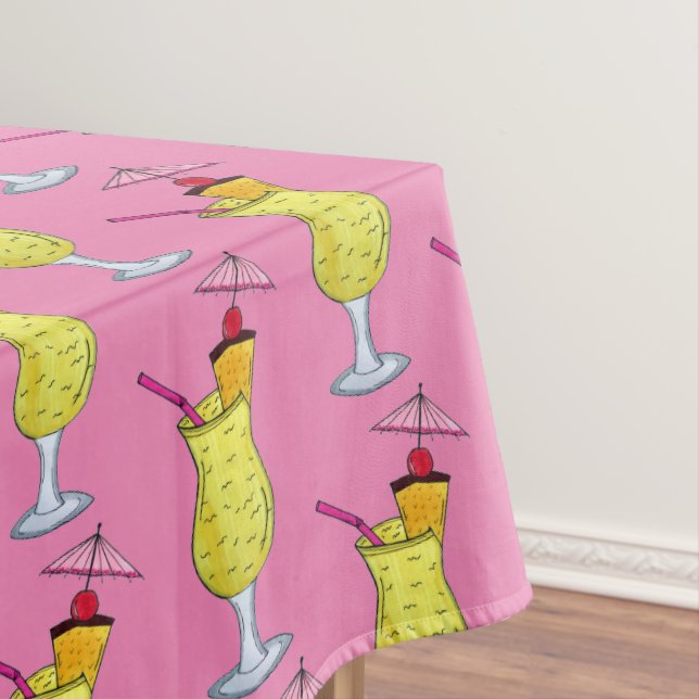 Pina Piña Colada Puerto Rican Pineapple Cocktail Tablecloth (In Situ)