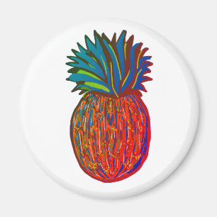 Pinaapple Standard, 2¼ Inch Circle Magnet