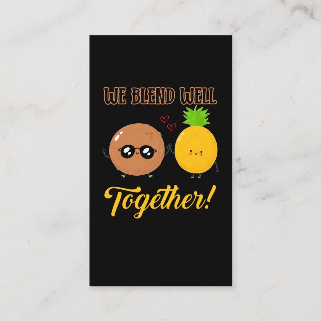 Pinacoloda Cocktail Pineapple Coconut Hawaii Business Card (Front)