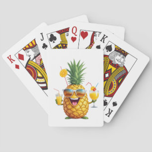 Pinapple Fun Cheerful Vacation Tropical Drink Joy Playing Cards