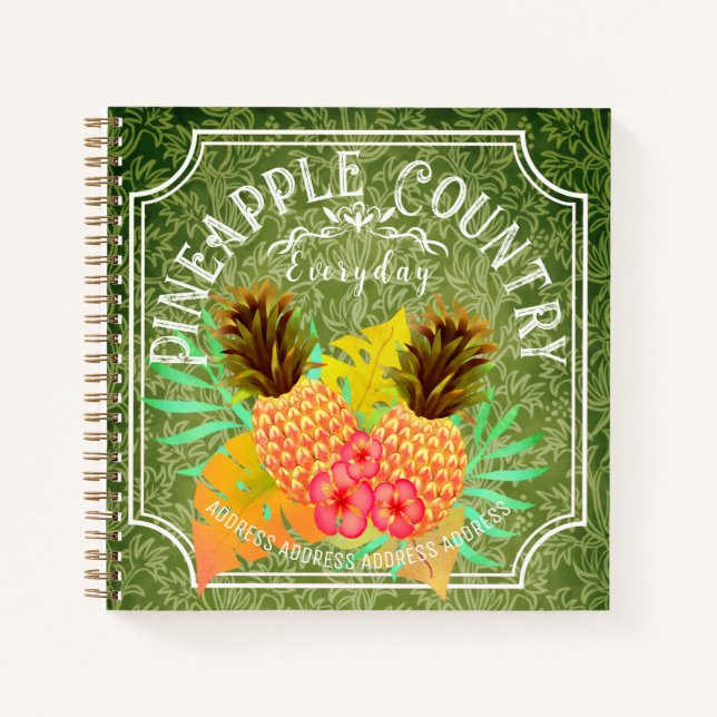 Pinapple Green With Frame Notebook (Front)