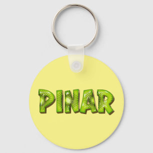 Pinar Name Kiwi Design Keychain