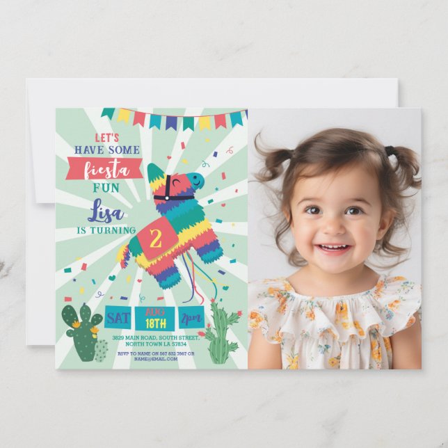 Piñata Birthday Party Fiesta Girl Boy Mexican Invitation (Front)